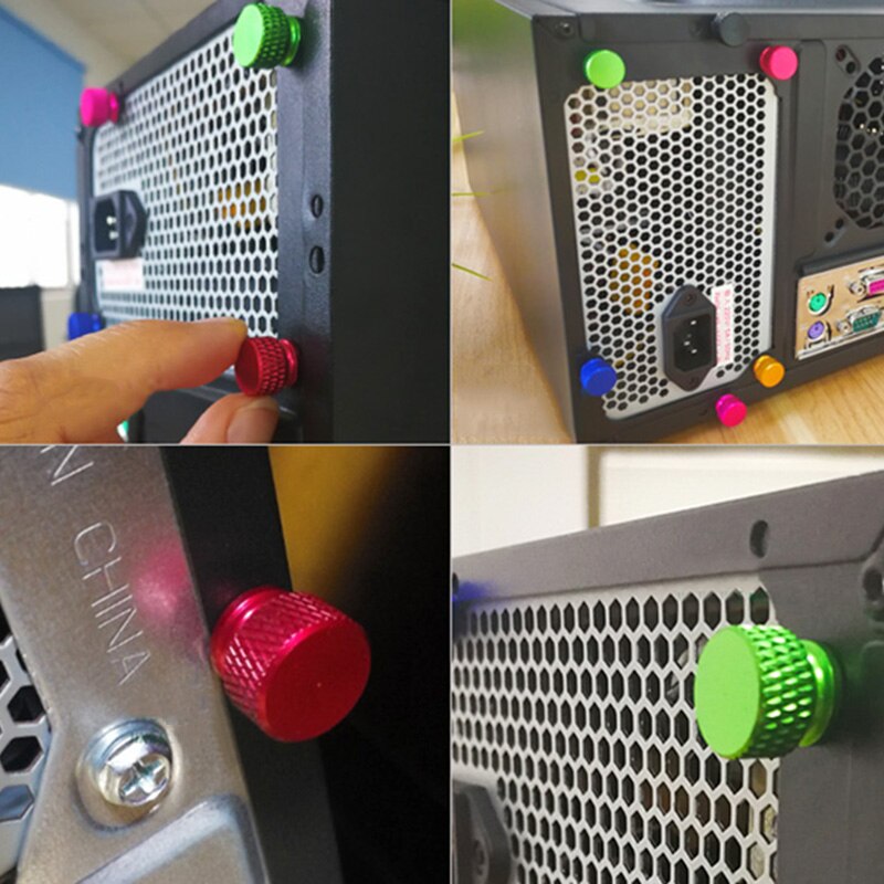 C.M Computer Components Chassis Color Aluminum Alloy Hand Screw 6 # 32 * 6 PC Power Coarse M3.5mm Screw