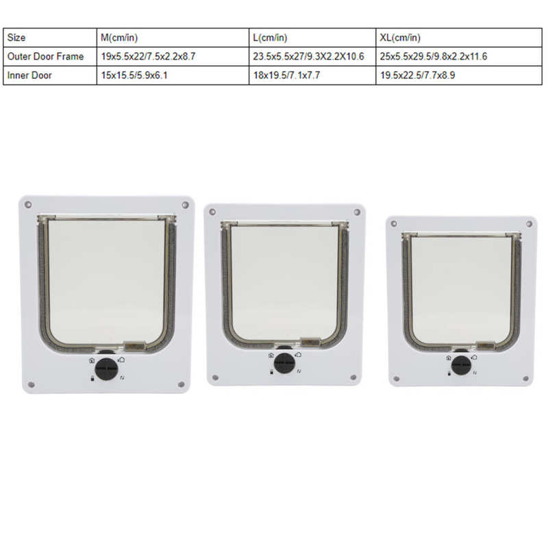 Cat Door Interior Exterior Cat Door 4 Modes for Pets