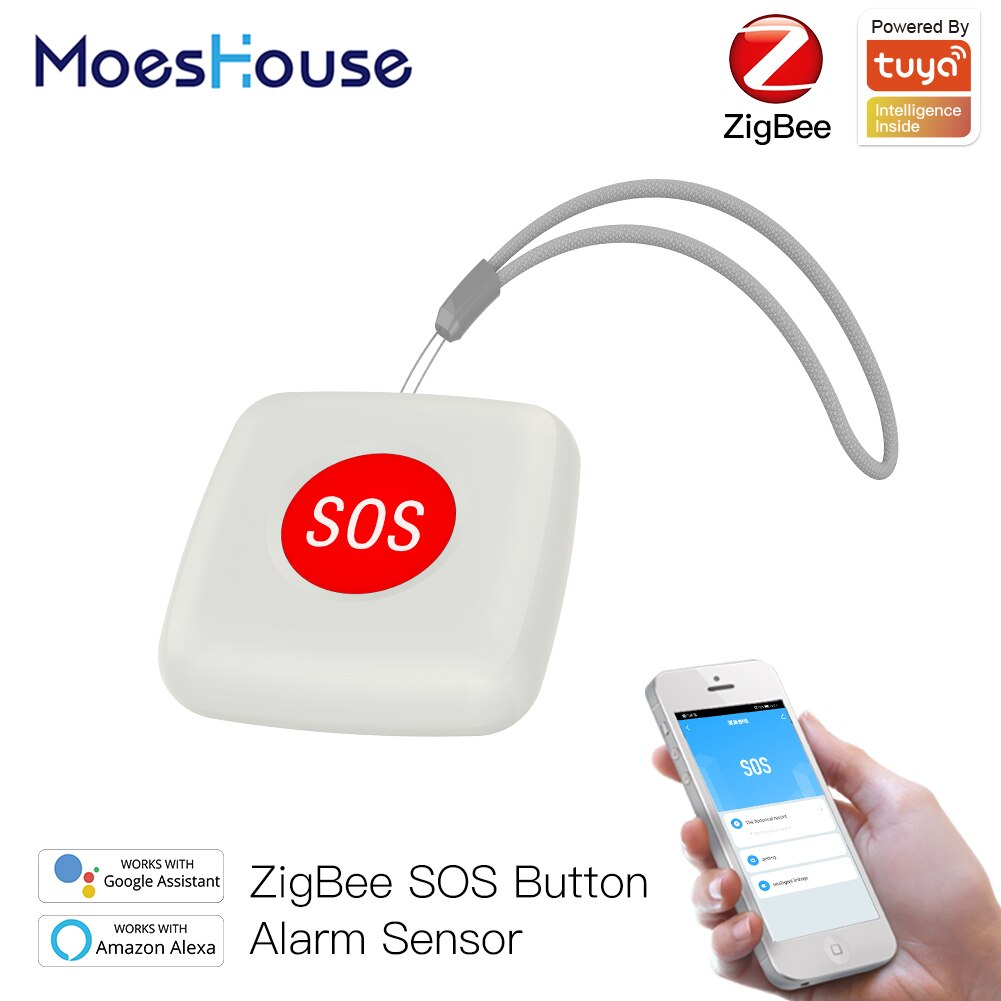 Tuya Zigbee Sos Knop Sensor Alarm Ouderen Kinderen Alarm Noodhulp Schakelaar Tuya Smart Leven App Afstandsbediening