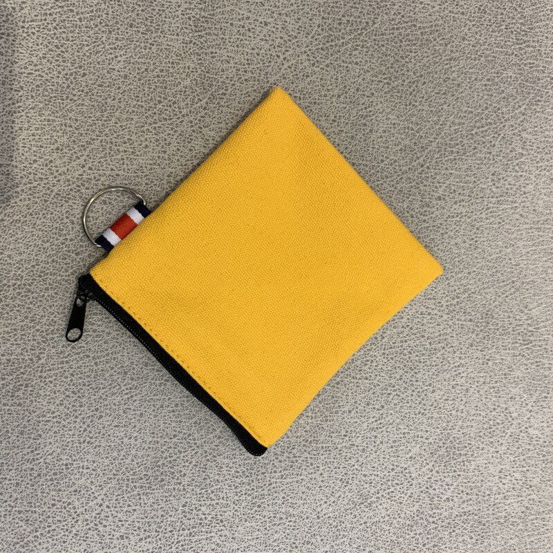 Handmade della Tela di canapa del Panno Della Chiusura Lampo Della Borsa Della Moneta Tasca FAI DA TE Studente Eco Cambiamento Del Raccoglitore del Supporto di Carta Della Frizione Delle Donne Degli Uomini Della Signora Moneta Originale borsa: YELLOW