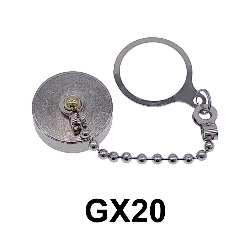 GX12 GX16 GX20 złącze lotnicze pokrywa wtyczki wodoodporna metalowa osłona przed kurzem okrągłe złącze rękaw ochronny: GX20 Metal Cap