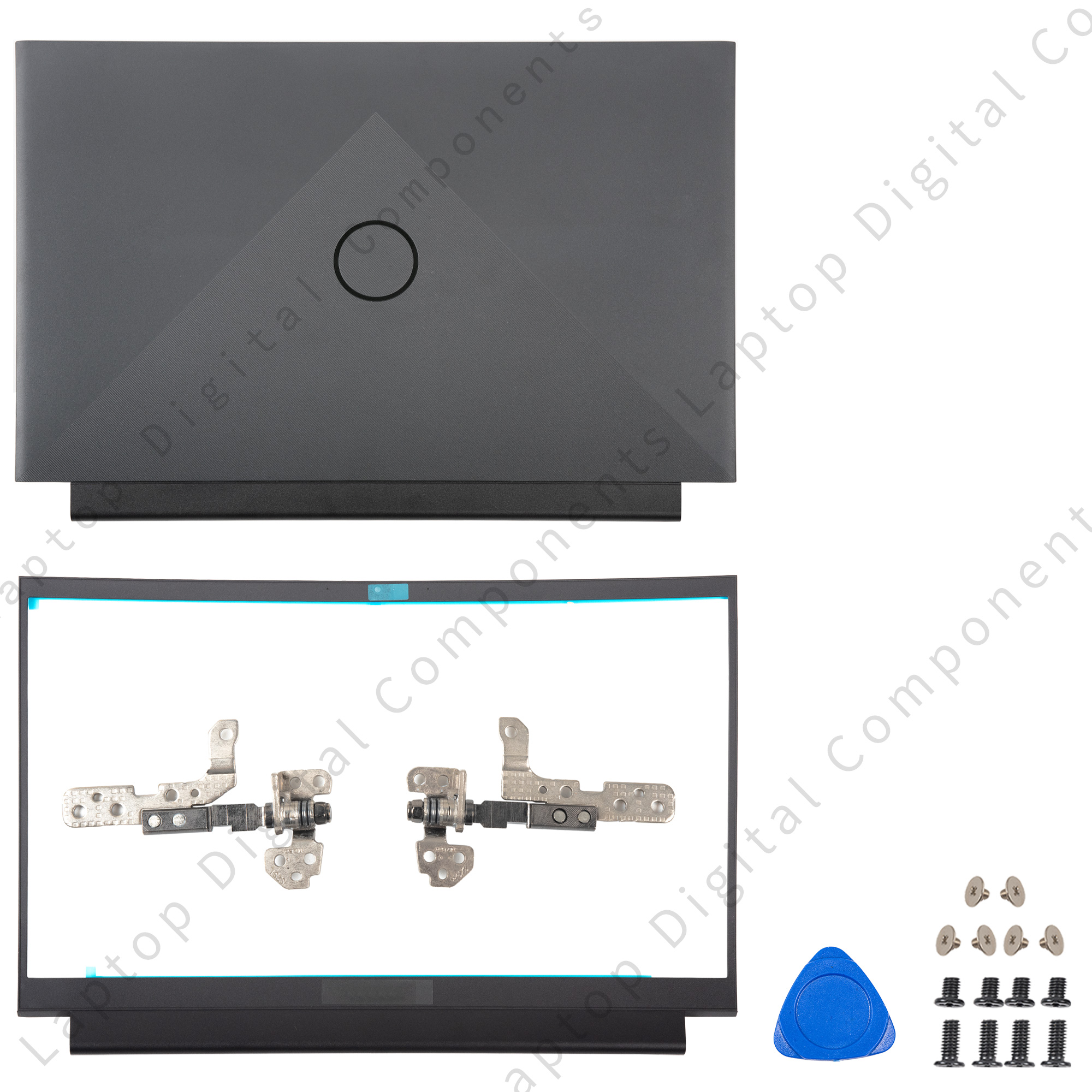 Nowość Pokrowiec na laptopa Dell G15 5510 5511 5515 5520 5525 Pokrywa tylna LCD Przednia ramka Palmrest Dolna obudowa Zawiasy Pokrywa notebooka: Brązowy