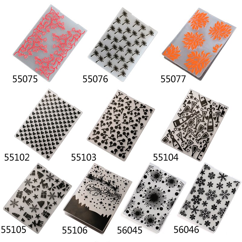 Plastic Embossing Folder For Scrapbook DIY Album Card Tool Plastic Template Stamp Card Making Decoration