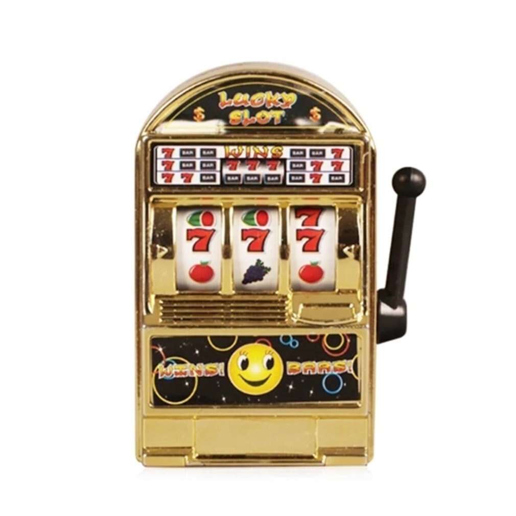 Funny Toy Metal Mini Lucky Slot Machine Entertainment Tool for Fun Funny Toy Metal Mini Lucky Slot Machine Entertainment: Gold