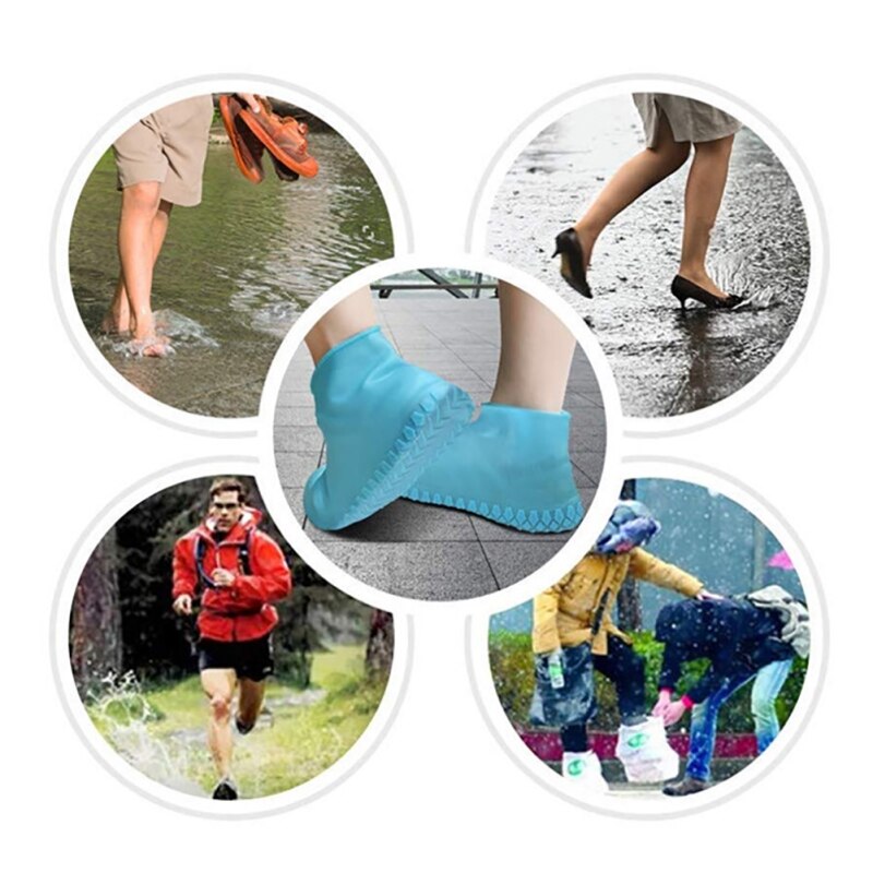 Offre spéciale Réutilisable Couvre-chaussures Anti-Poussière Housse De Pluie Hiver Étape Chaussure Imperméable Couvre-chaussures En Silicone