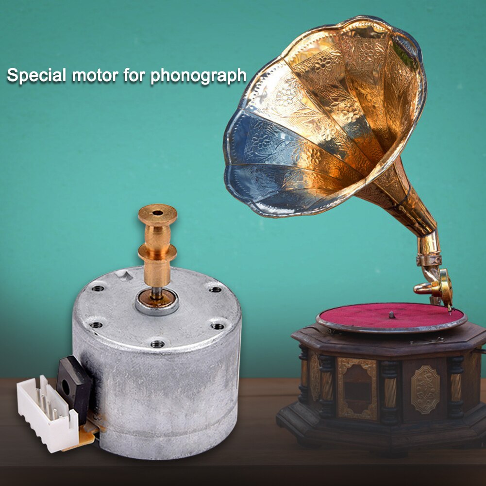 Platine vinyle lecteurs de disques phonographe moteur Gramophone 6-12V métal Instruments électriques pièces de rechange