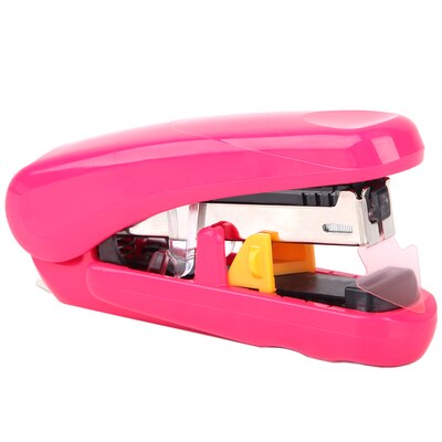 Japan PLUS ST-010XH Stapler Adjustable Binding Depth Flat Stapler Office: Pink