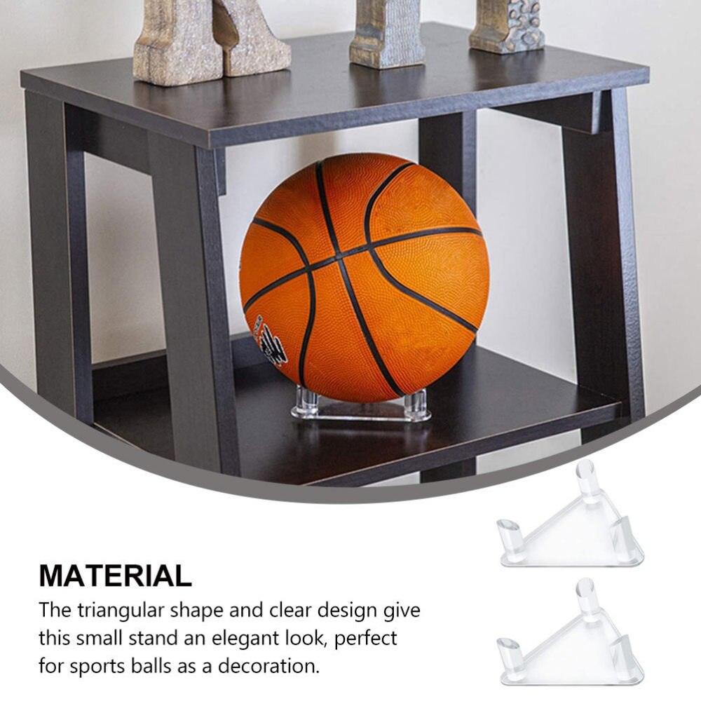 4 Piece Sports Ball Display Rack - Rugby, Basketball, Football Holder Stand
