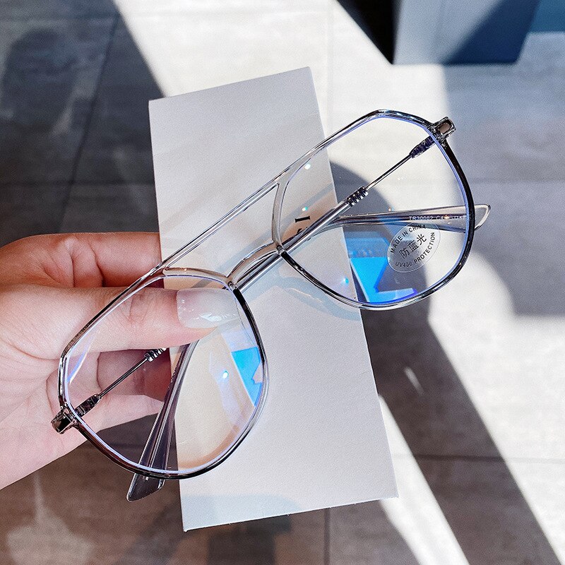 YOOSKE-monturas de gafas TR90 para ordenador para hombre y mujer, anteojos con bloqueo de luz azul, montura única para miopía, lentes con luz azul: Gris