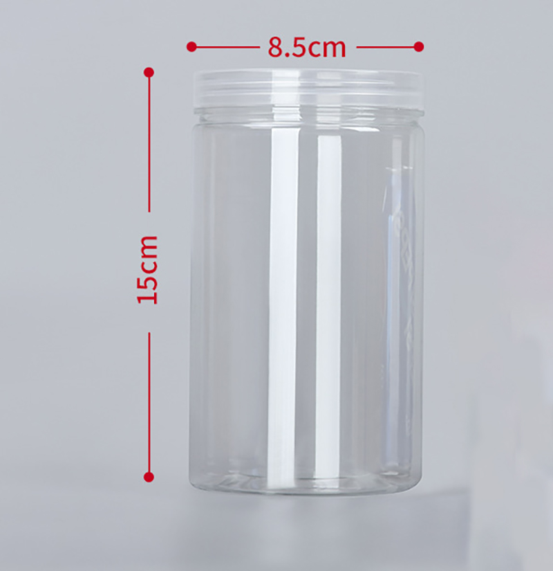 Transparenter versiegelter Tank Lebensmittel versiegeltes Glas mit Deckel Kunststoff kreisförmige Aufbewahrung eimer Dosen Nussglas Sonstiges Getreide tank: Rot