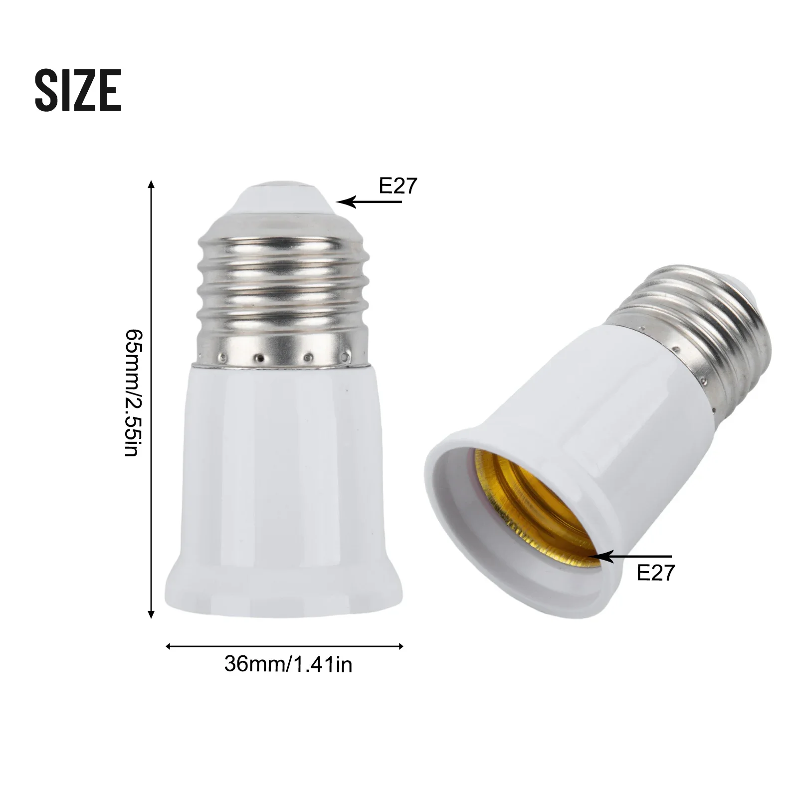 Gloeilamp Socket Extender E26/E27 Schroef In Adapter 3Cm 1.2 Inch Verlengstuk Led Licht Adapter Converter Elektrische Accessoire