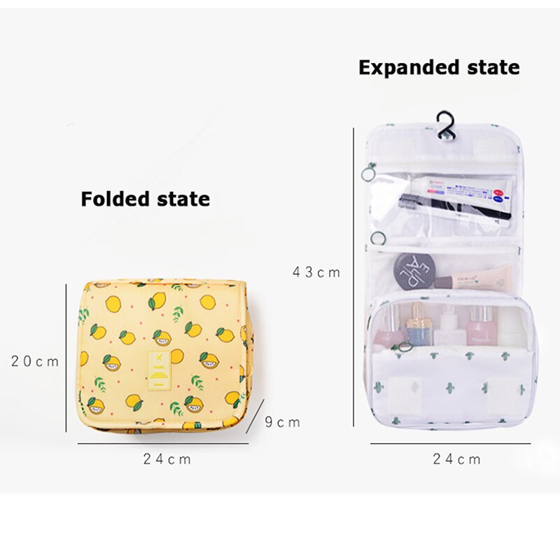 Julis sang stor kapacitet makeup taske multifunktionel hængekrog vaskepose vandtæt vaske toilettaske rejse kosmetik taske