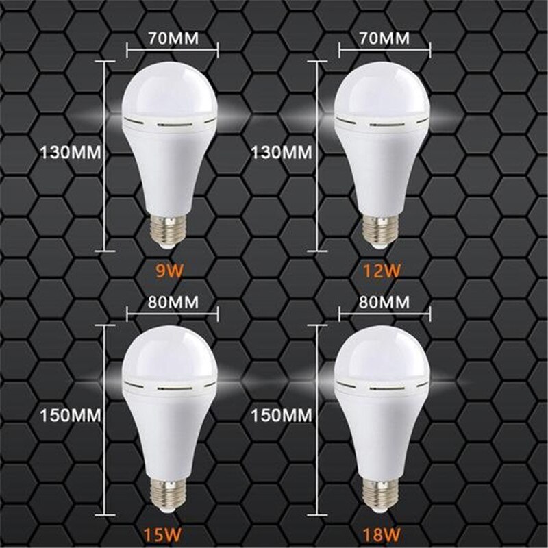 Smart Emergency Light With Switch Hook E27 Led Charging Bulbs For Home Dormitory Restaurant RH