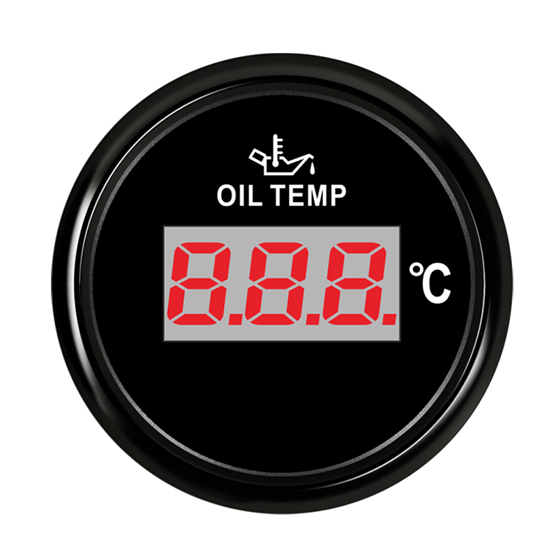 Universal Digital Oil Temp Gauge 50-150 Celsius Oil Temp Meter 9-32V With Red Backlight For Car Boat: BN