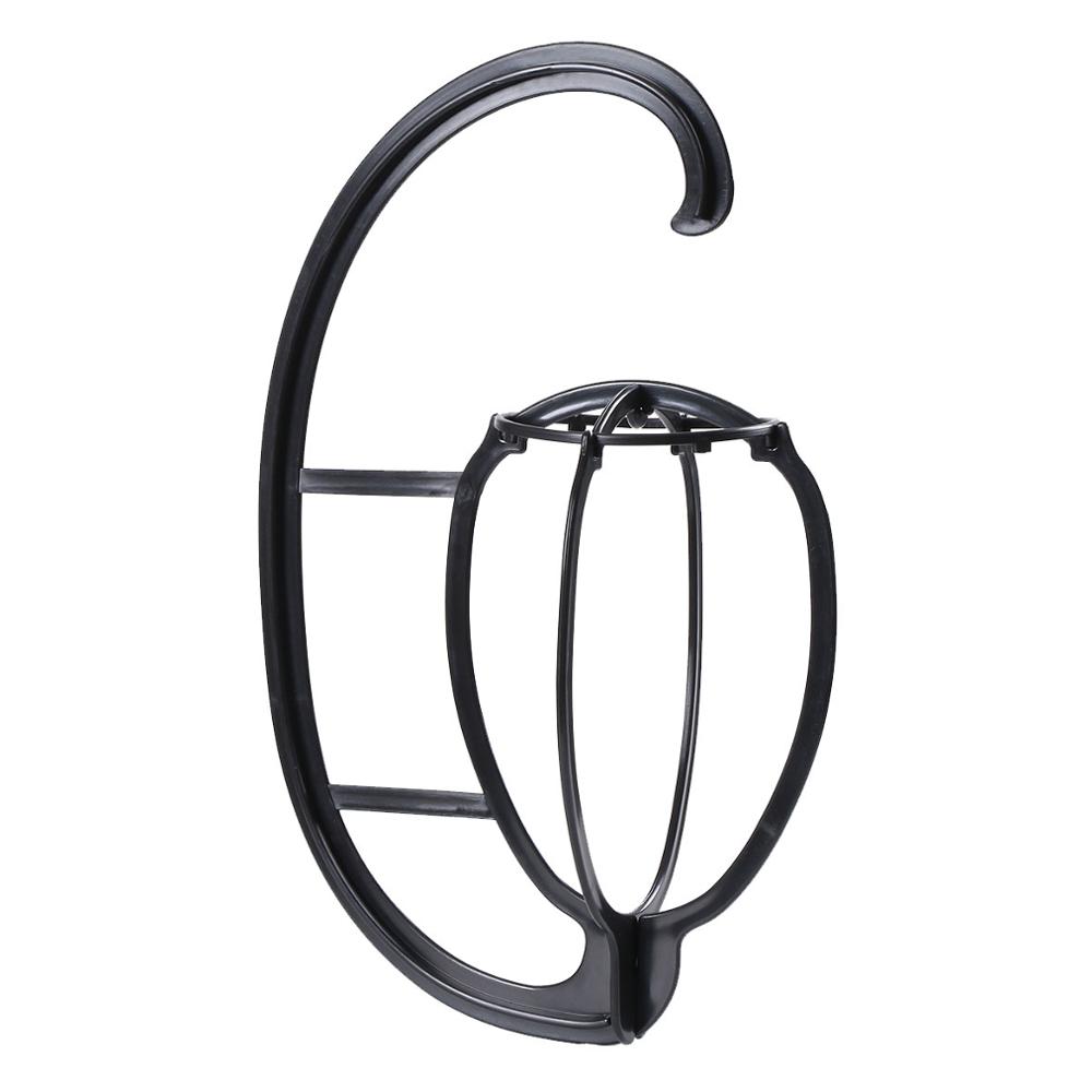 XTREND 1PC Colorful Ajustable Wig Stands Plastic Hat Display Wig Head Holders Mannequin Head/Stand Portable Folding Wig Stand: black 15.1inch