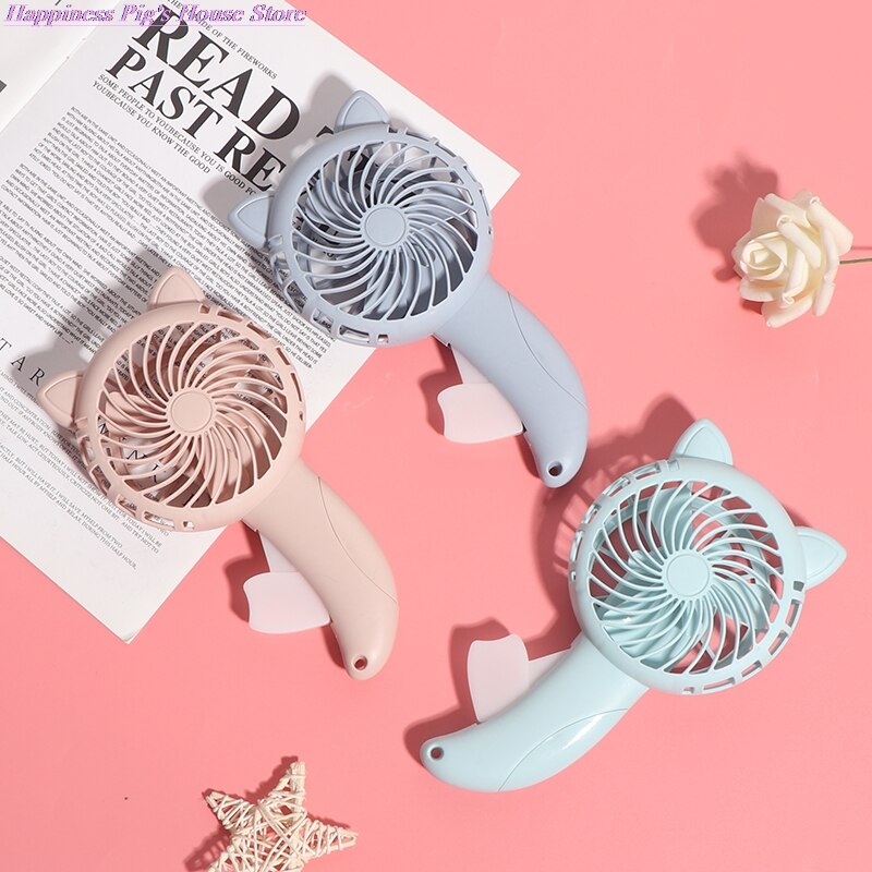 Handheld Fan Huishouden Geen Batterij Mini Ventilator Elektrische Ventilator Usb Pocket Fans Gekleurde Fans Cooling Willekeurige Kleur