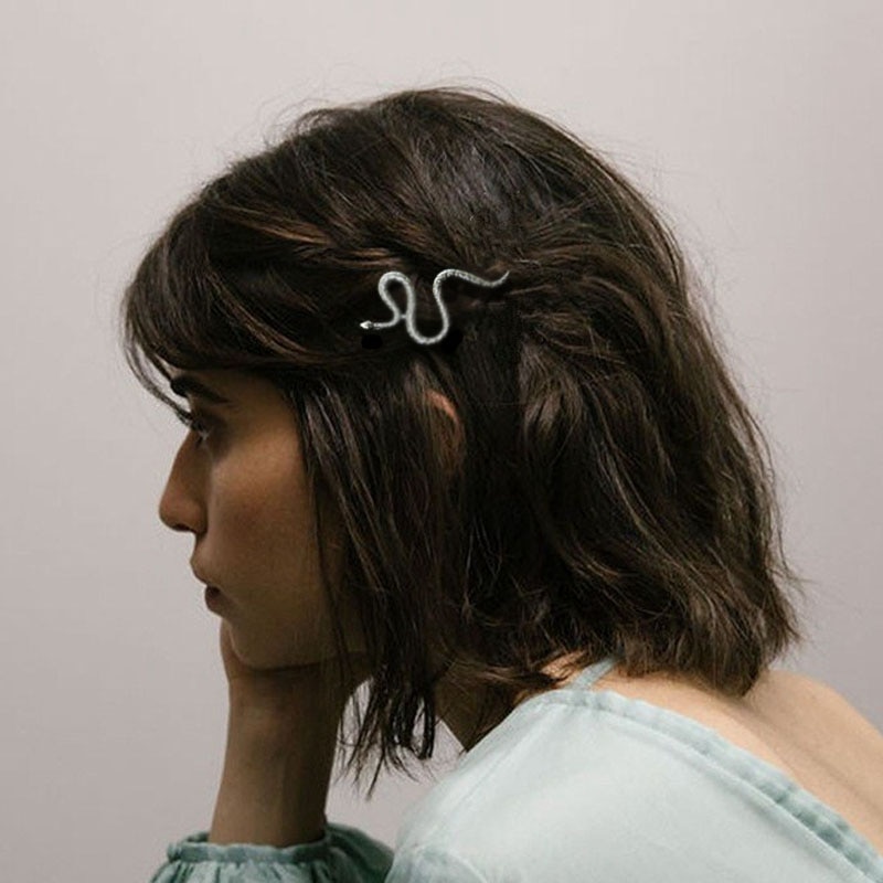 Kühlen Schlange Bobby Stift Haarspange schick Silber Überzogene Legierung Haar Zubehör Für Frauen ErkläSprosse Haarnadel Femme Schmuckstück