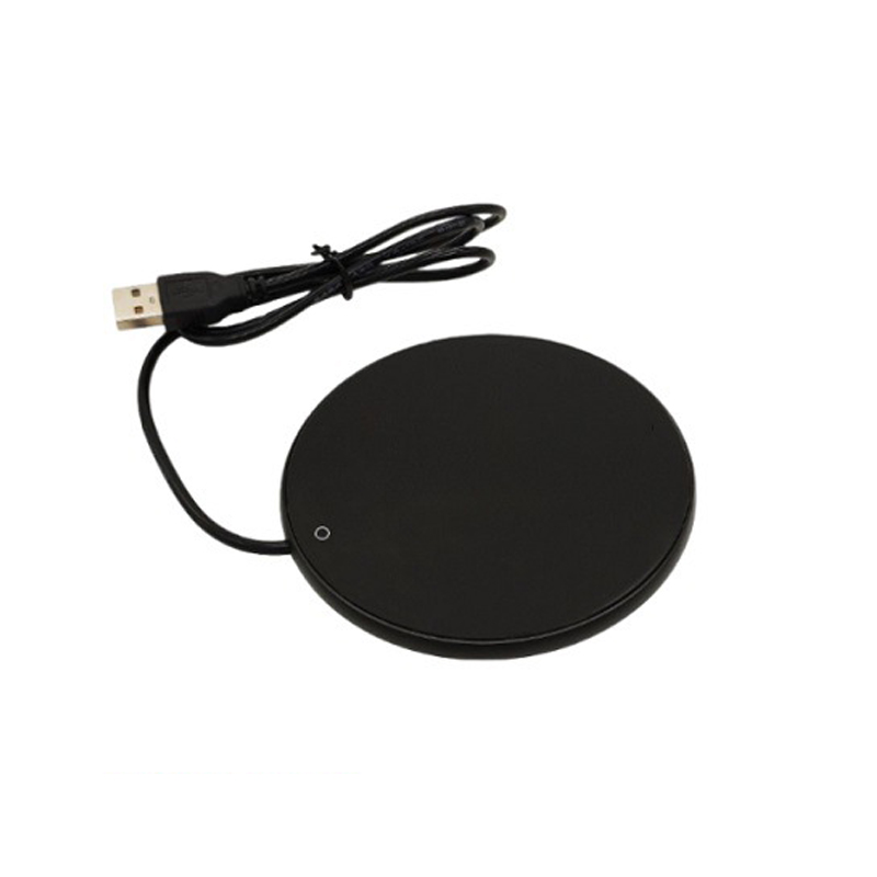 Calentador de tazas de café, calentador de tazas, almohadilla calefactora USB, posavasos termostáticos eléctricos para té de la leche y agua, calentador de tazas para el hogar y la Oficina, escritorio DC 5V: Azul marino