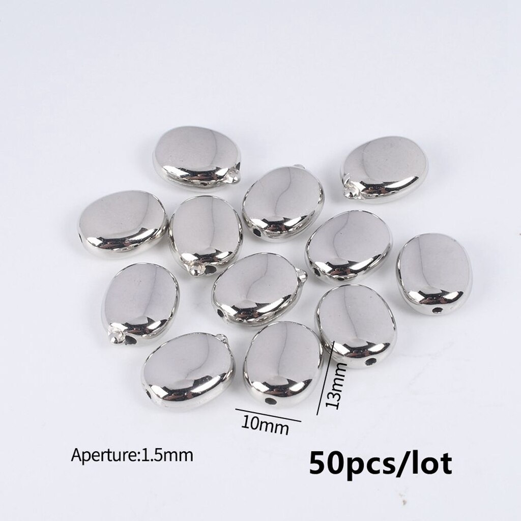 50-100Pcs/Lot 6-10mm Oval CCB Plastic Bead Spacers Diy Loose Charms Beads For Jewelry Making Supplies