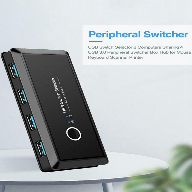Przełącznik KVM skrzynka USB 3.0 przełącznik 2 porty pc udostępnianie 4 urządzenia USB robić drukarki klawiatury monitor przełącznik USB