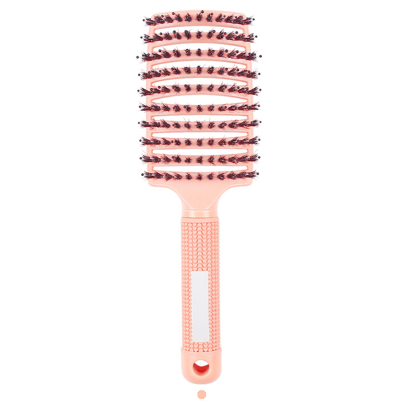 Peigne de Massage du cuir chevelu, brosse à cheveux en poils et en Nylon, brosse à cheveux démêlante humide et bouclée, outils de coiffure pour Salon de coiffure pour femmes: MULTI