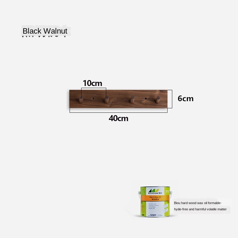 Perchero de madera de estilo nórdico para colgar en la pared, colgador de puerta, perchero decorativo para almacenamiento de llaves, muebles de madera de haya: B  4