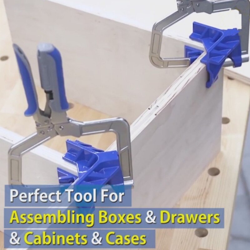 Right Angle Fixing Tool Multifunctional Fixed Hole Punch Woodworking 90 Degree Fixed Tool T-Joint Beveled Angle Clip