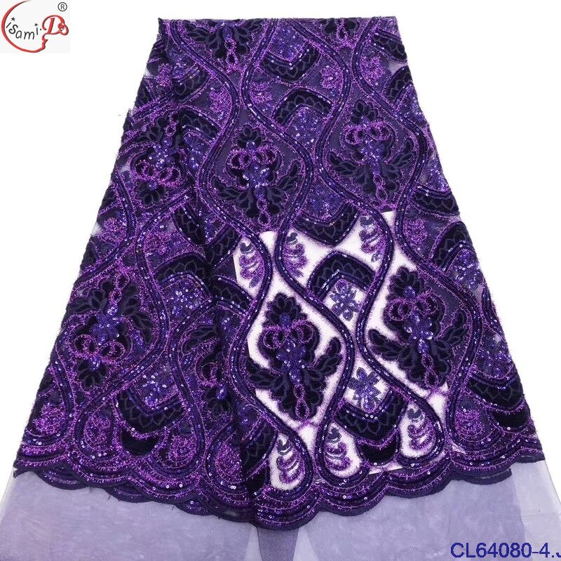 velvet cutting gold metallic thread lace fabric for CL64080