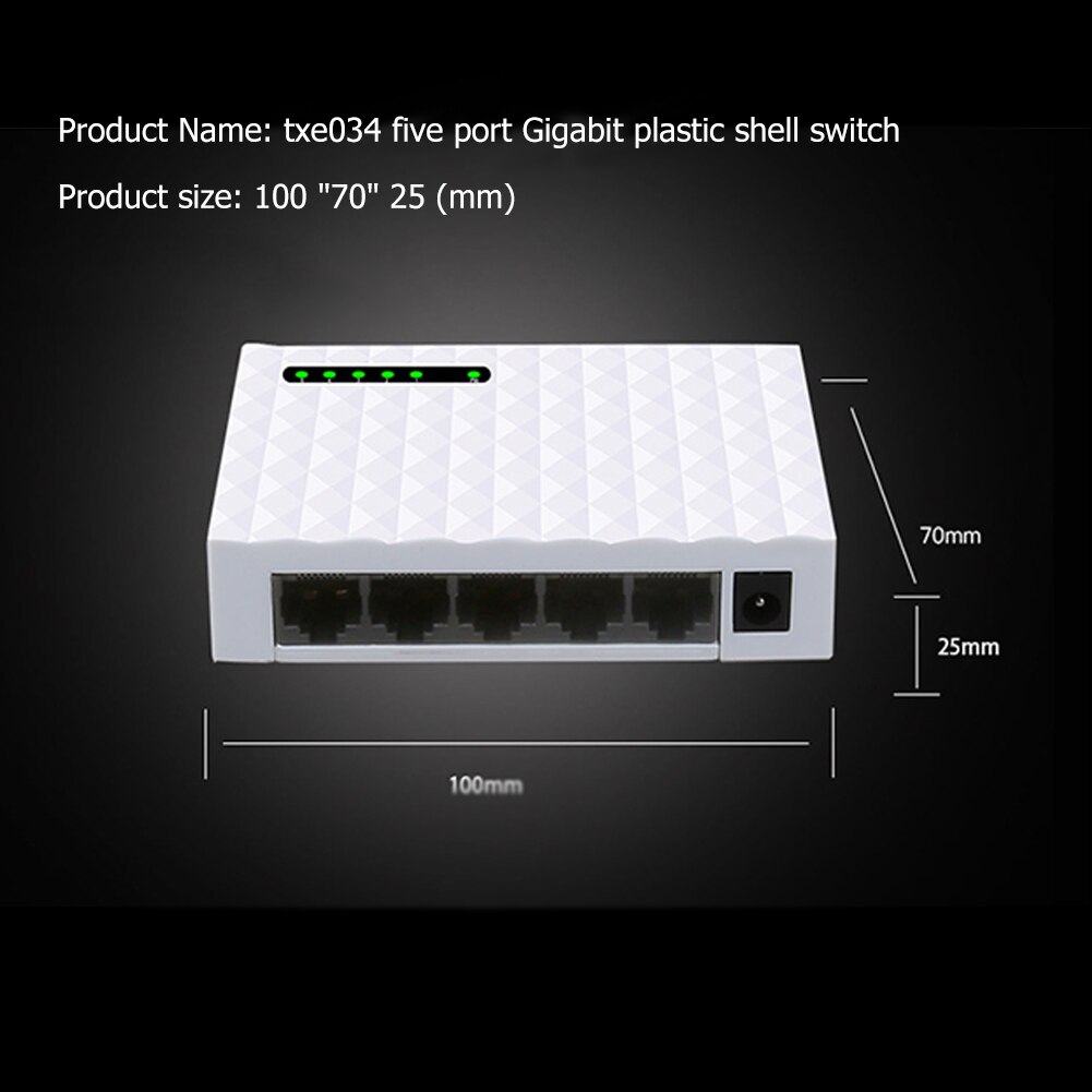 5 Poort Gigabit Netwerk Switch 1000Mbps RJ45 Lan Desktop Fast Ethernet Switching Voor Huishoudelijke Computer Accessoire