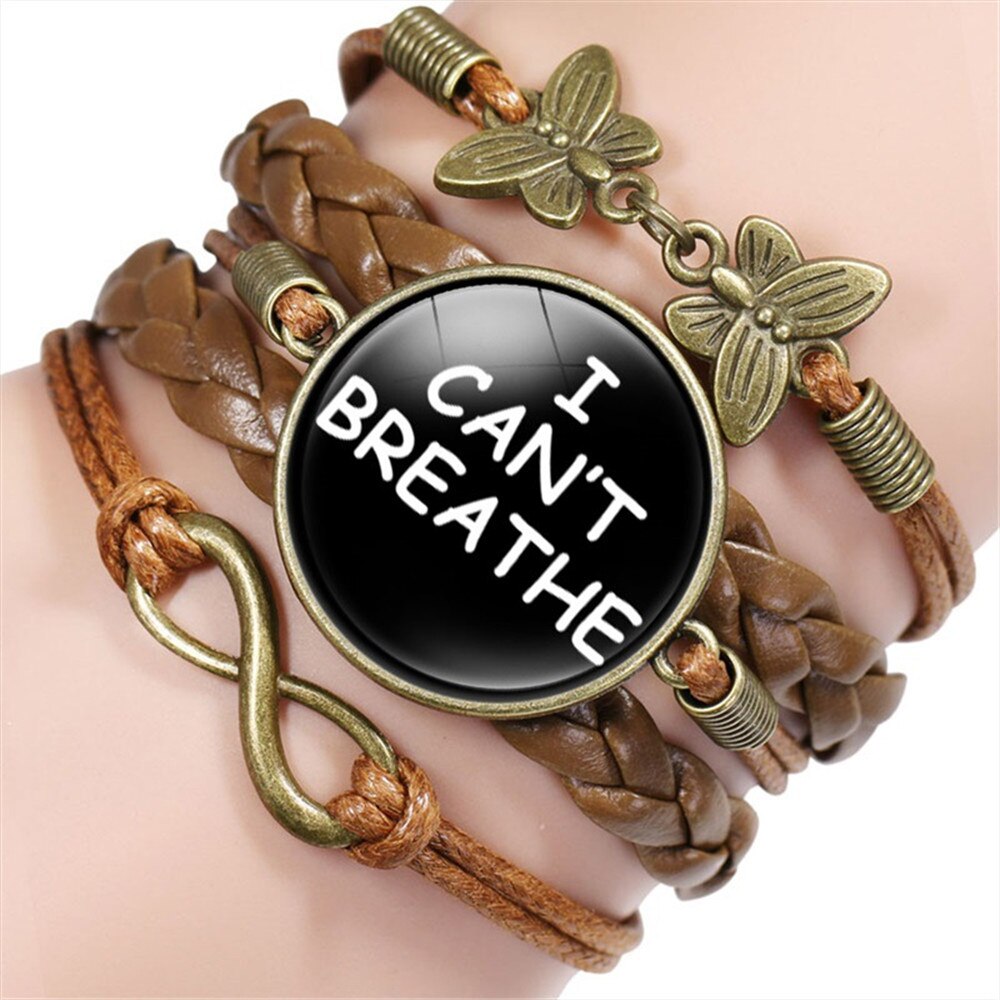 DIY Handmade Supplies I Have A Dream Hand-woven Ladies Heart-shaped Leather Love Bracelet Men's Bracelet: Style 2