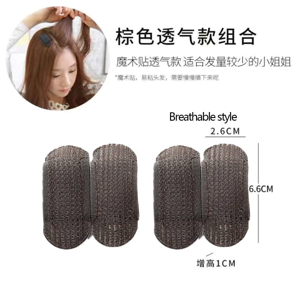 Ladies Breathable Fluffy Hair Clips Invisible Hair Pads Root Pads Sponge Makeup Comb Princess Hair Styling Tools: green