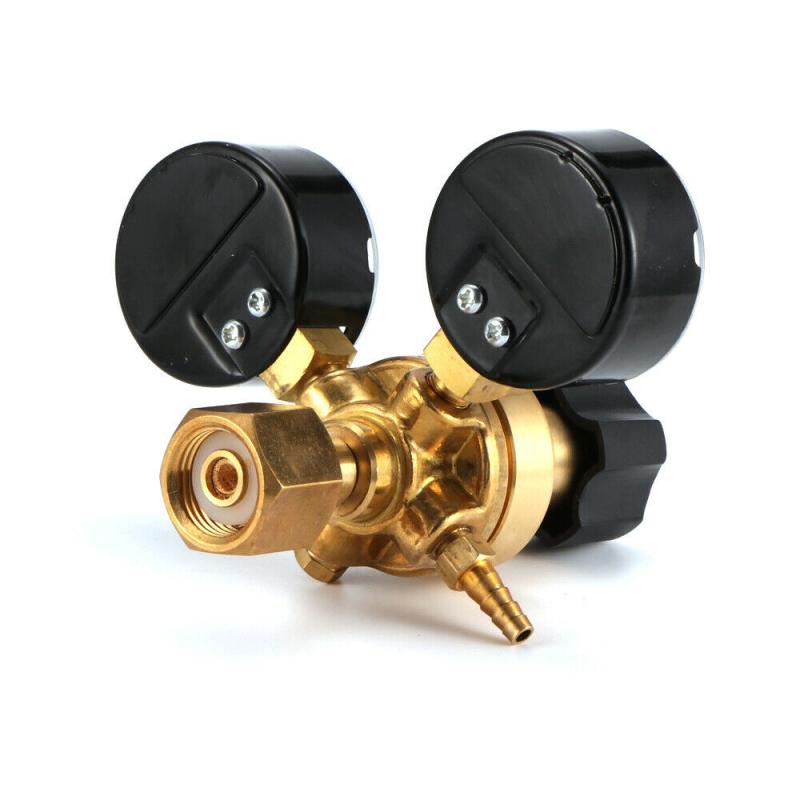 Argon  co2 svejsning twin gauge gasflaske trykregulator reducer høj nøjagtighed værktøj tilbehør mini mig tig holdbart hjem