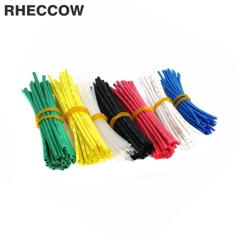 RHECCOW 420 stks 1mm 9 cm 90mm Kleurrijke Diverse 600 V 2:1 Hittekrimpbuis Assortiment Wrap Elektrische isolatie Kabel Tubing