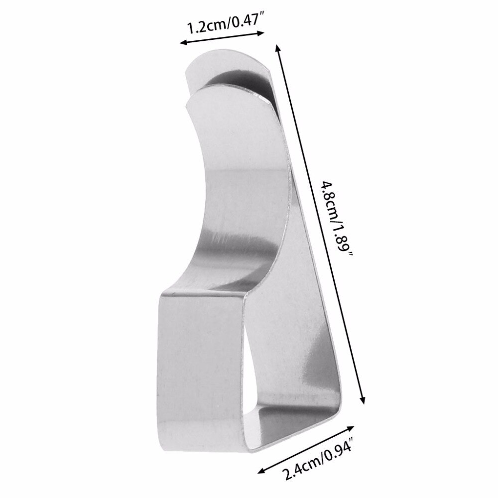 4 stk rustfritt stål duk duk clips klemmeholder for fest bryllup