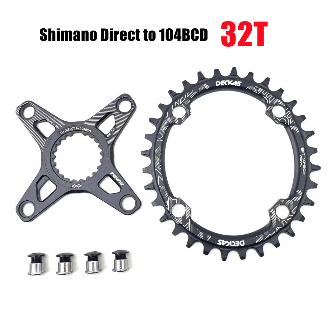 Deckas Chainring Oval for Shimano Direct Mount Spider adapter 12 speed M6100 M7100 M8100 M9100 M8120 MT900 XTR SLX Bicycle crank: oval 32T combo