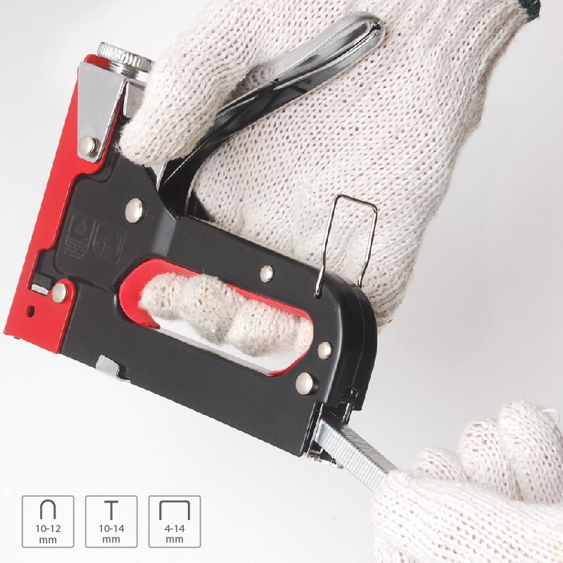 3-forma Manual muy resistente mano de uñas herramienta muebles grapadora para enmarcar con 600Pc grapas gratis madera Tacker herramientas