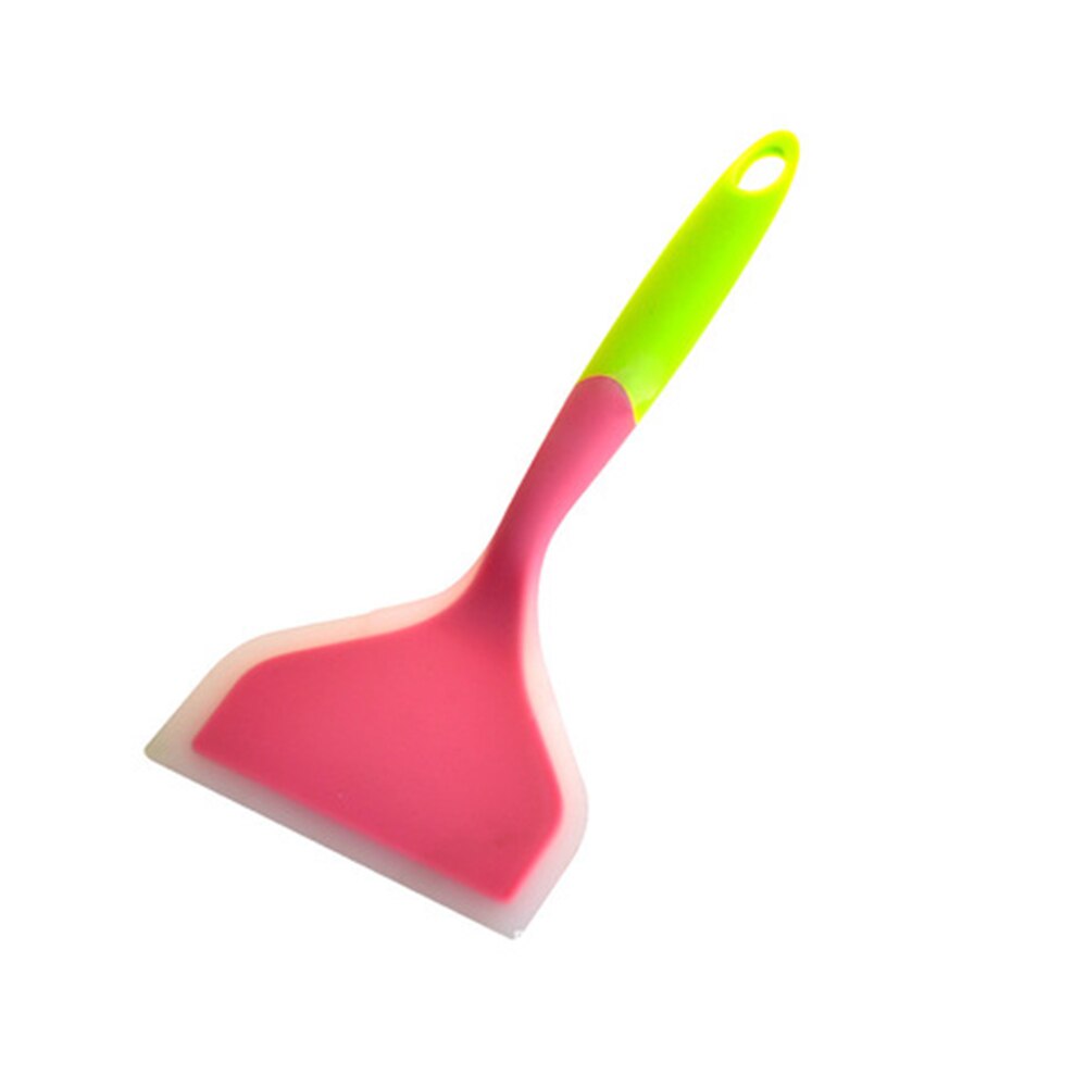 Silicone Spatula Kitchen ware Cooking Utensils Spatula Beef Meat Egg Non Stick Kitchen Scraper Wide Pizza Cooking Tools Shovel: Pink