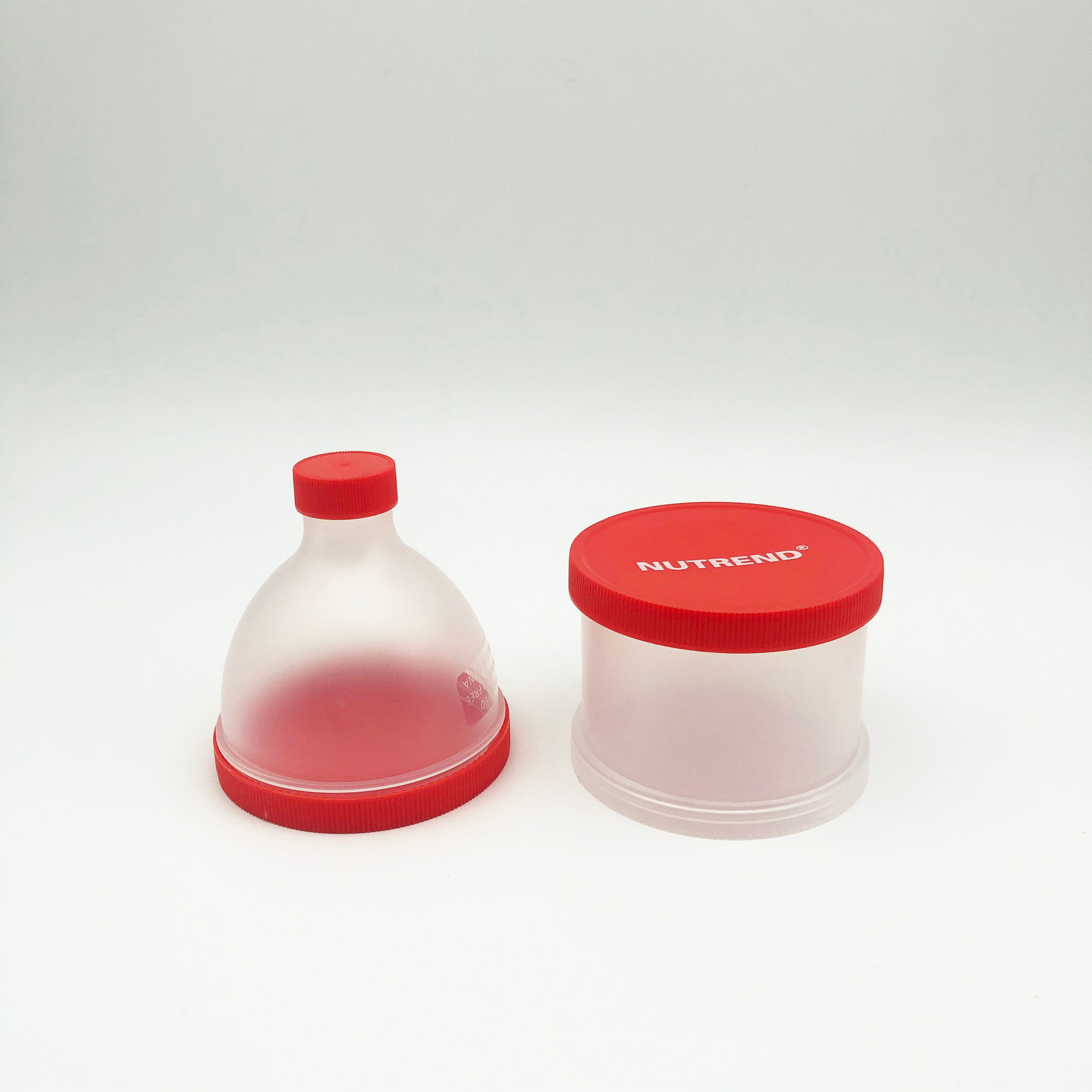 2 Layers 60g Capacity Protein Pill Container,Classic for better Carrying Vitamins&Powder: Red sets