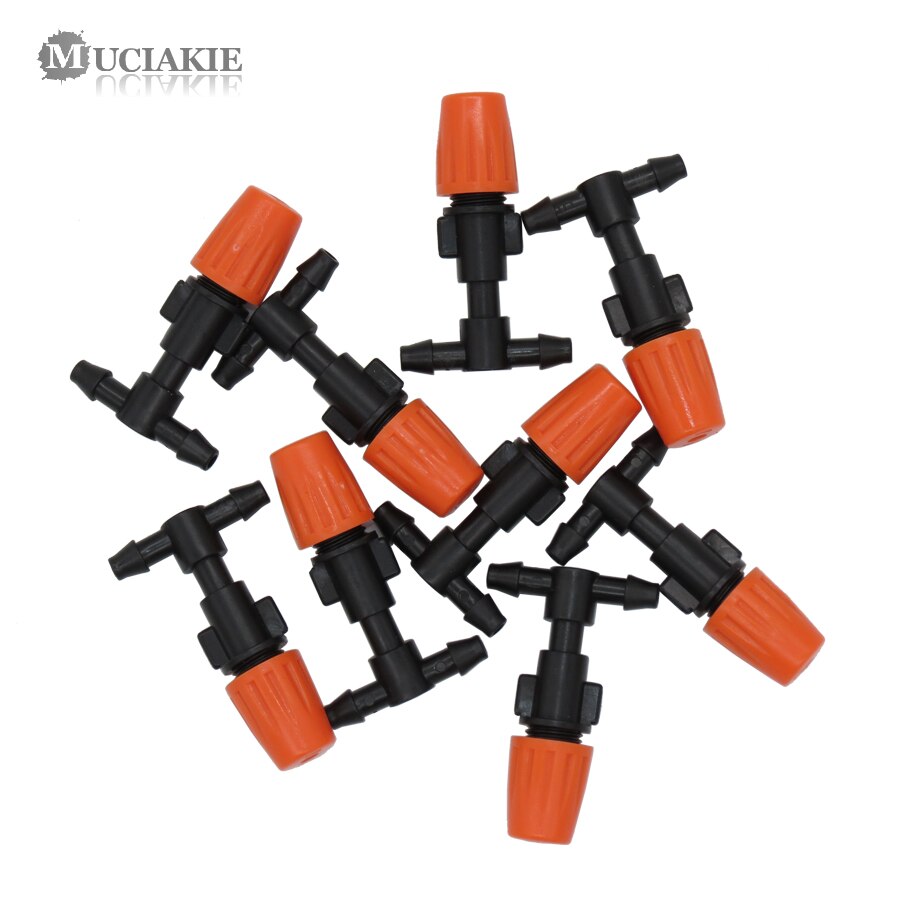 20PCS DIY Garden Irrigation Adjustable Misting Micro Flow For Plant Flower Cooling System 1/4" Mist Misting Nozzle Sprinkler
