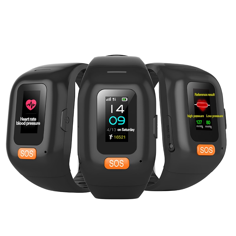 Waterproof long standby elderly SOS GPS Smart watch heart rate monitor elderly auto dialer gps bracelet elderly care gps watch