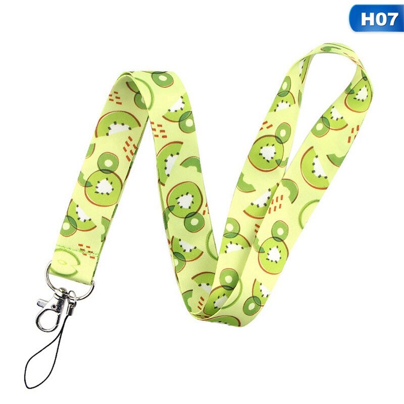 Cordón de correa de cuello de fruta sandía para llaves Tarjeta de Identificación gimnasio correas de teléfono móvil sujección de insignia y USB cuerda de colgar DIY: H07