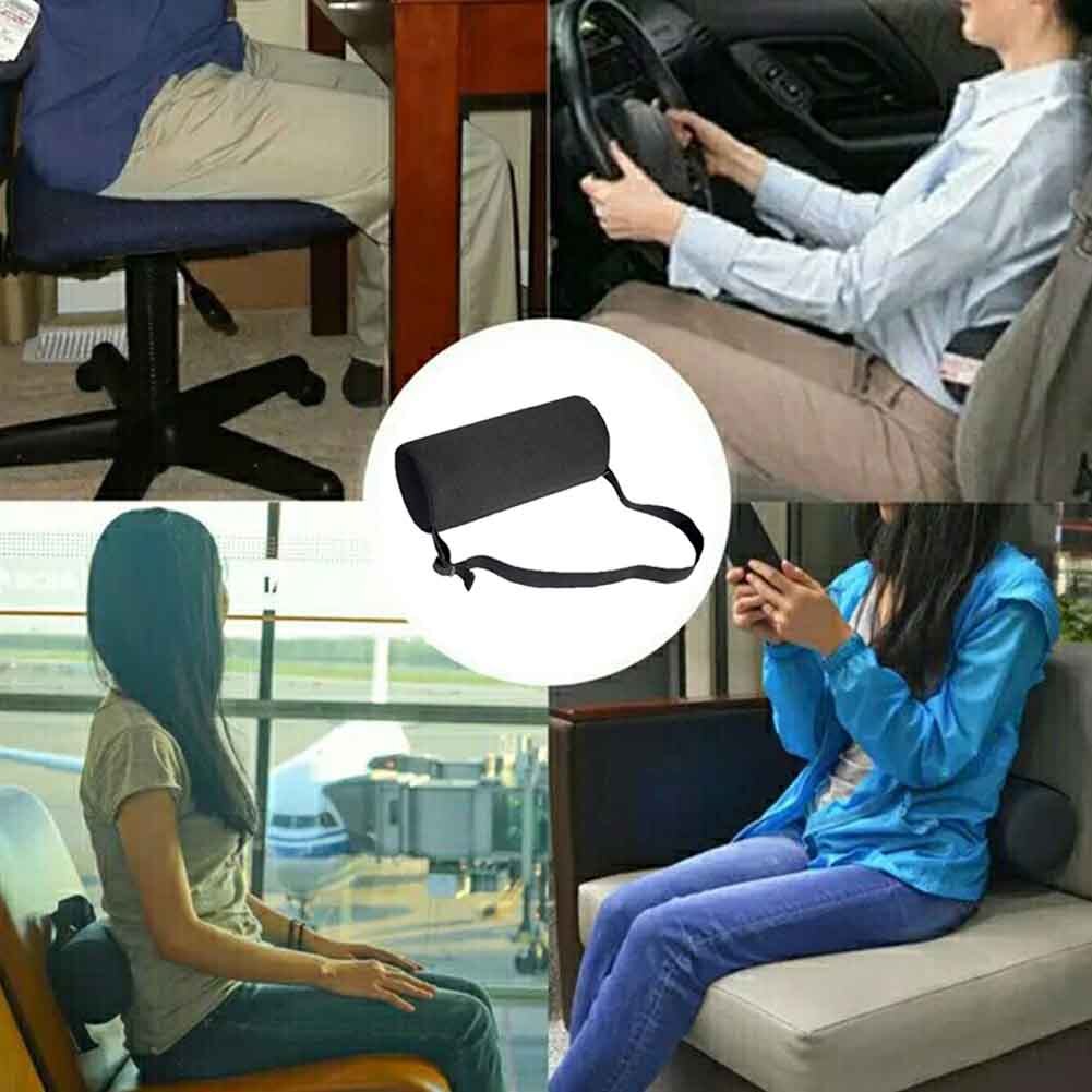 Lumbar Roll Travel Universal Office Chairs Pillow Home Low Back Support For Car Seat Adjustable Buckle Waist Protecter Ergonomic
