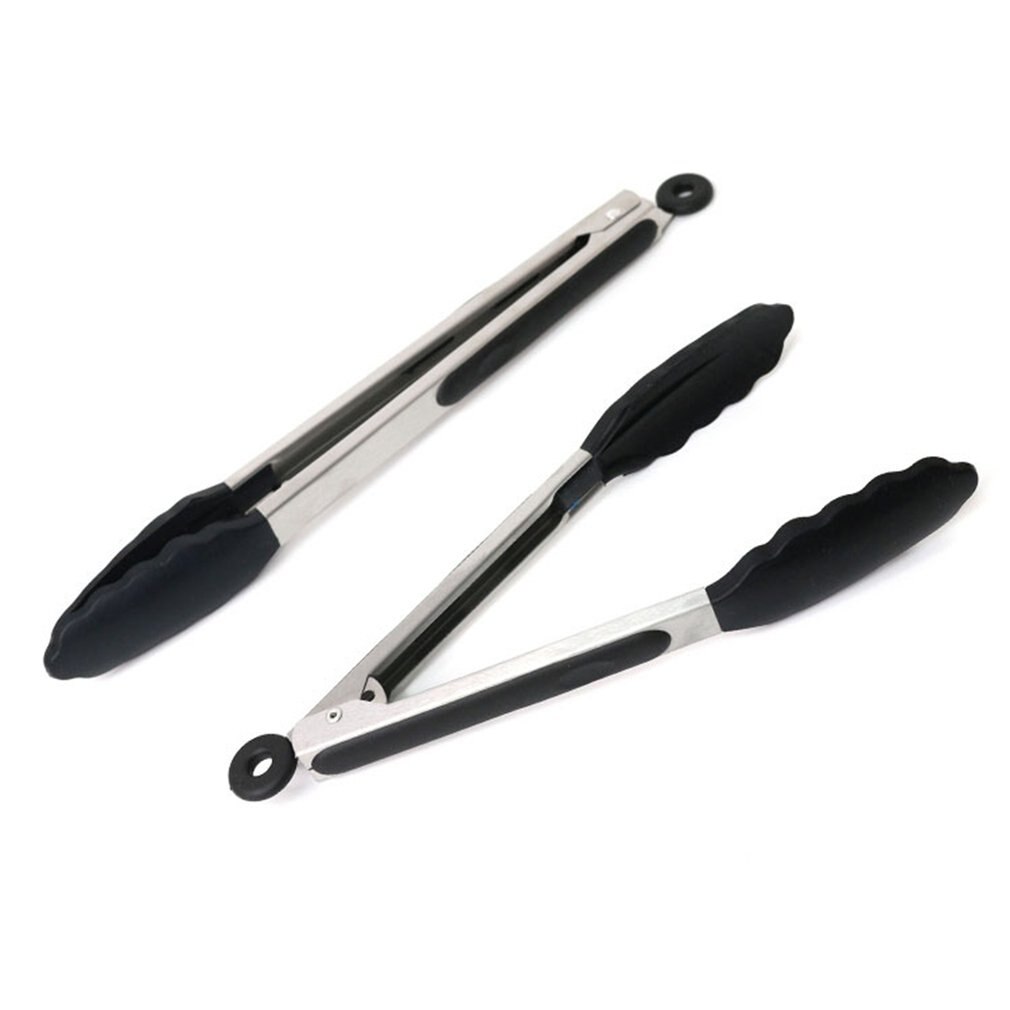 Stainless Steel Silicone Food Clip Easy To Store Safe For Non-Stick Cookware Intimate Triangle Support