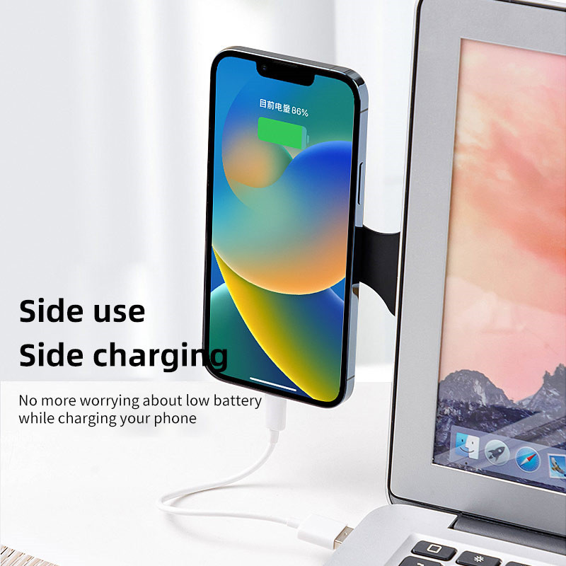 UKGO magnetyczny ekran laptopa uchwyt na telefon do Magsafe dla iPhone15 14 regulowany składany wspornik mocowanie boczne stojaka
