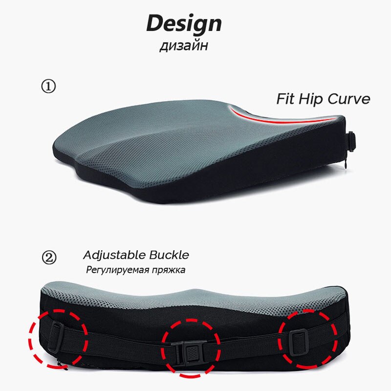 Purenlatex memory foam hovedpude sæde rygpude beskytter nakke cervikal halebenet pude til iskias og rygsmerter