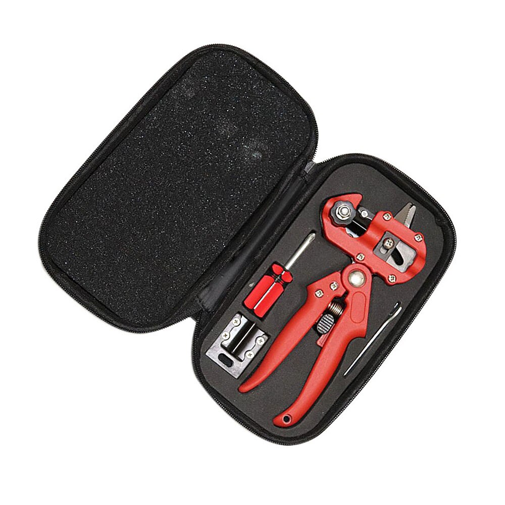 Drtools Pfropfen Pruner Garten Werkzeug Professionelle Zweig Cutter Gartenschere Rebschnitt Anlage Scheren Boxen Obst Baum Pfropfen Schere: rot mit Tasche