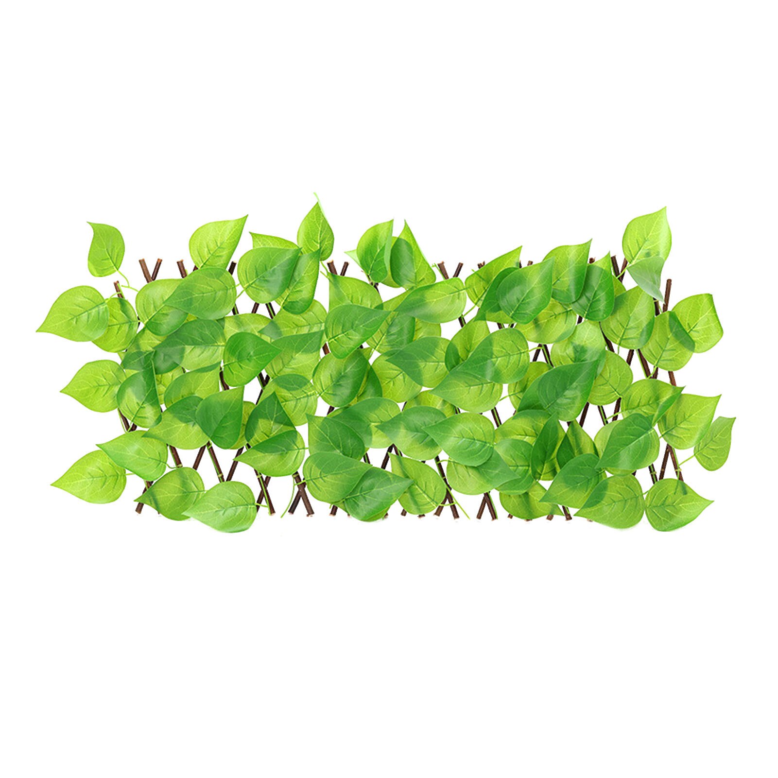 Retractable Artificial Garden Trellis Fence Expandable Faux Ivy Privacy Fence Wood Vines Climbing Frame Gardening Plant Decor