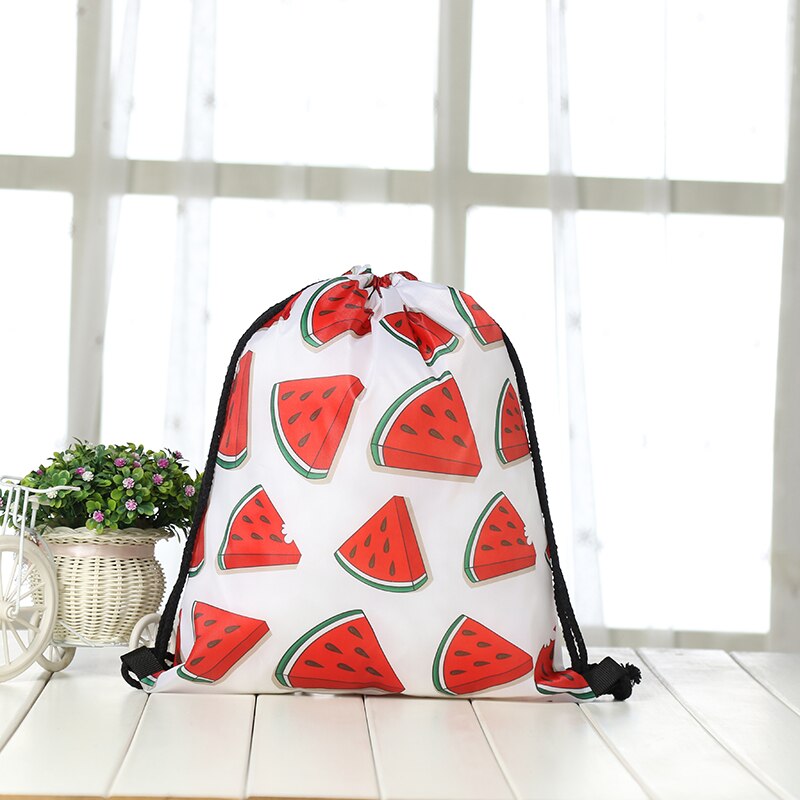 drawstring Backpack Women 3D printing travel knapsack men Casual bags unisex Women's shoulder drawstring Halloween bag: KS6-1-6