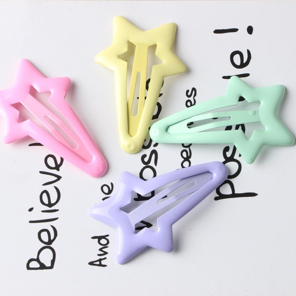 10 Uds. De pinzas para bebé para el pelo de niña y niño, accesorios para el cabello, bonitos pasadores a presión, horquillas de Color, pasador de Metal