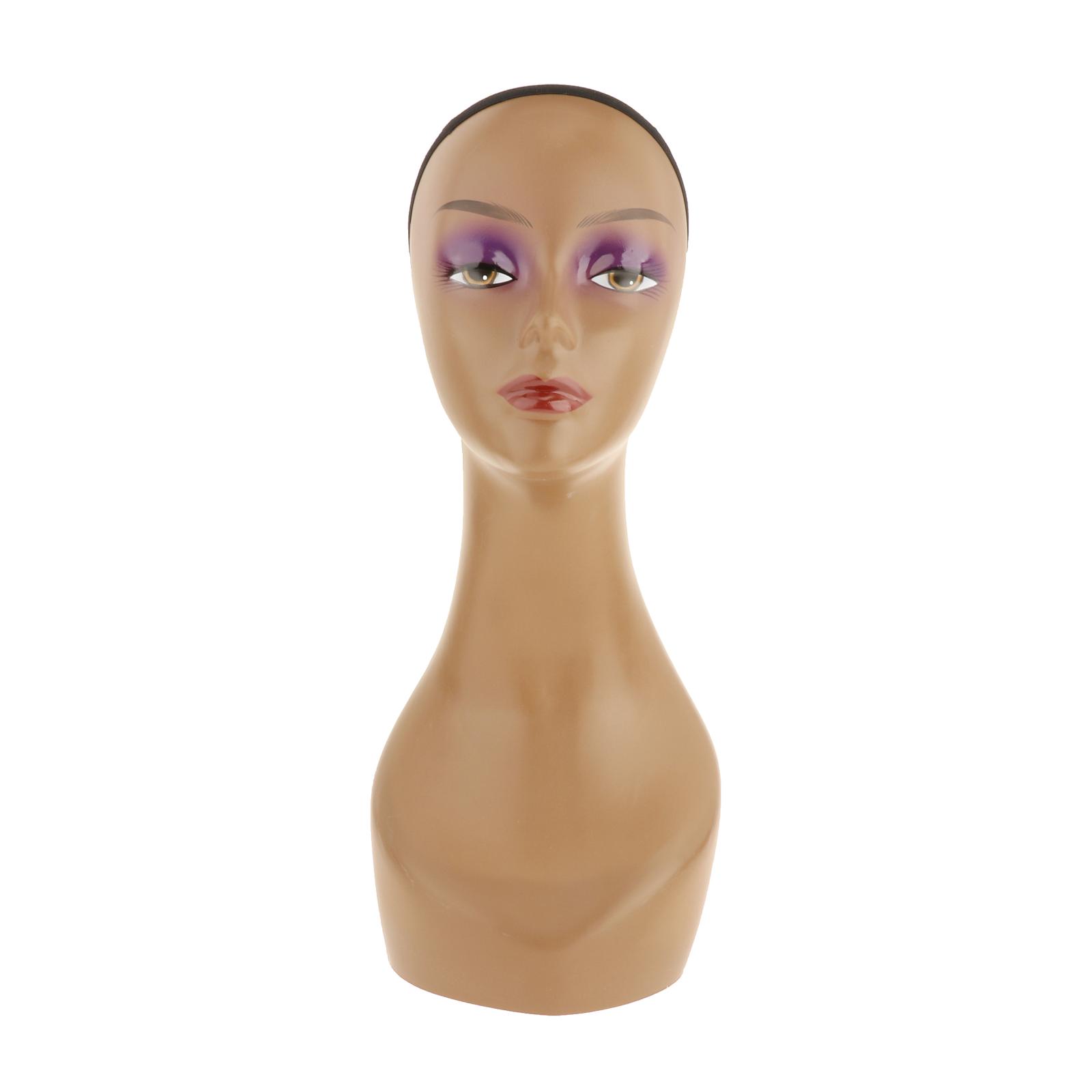 Cabeza de Maniquí de cosmetología femenina, cabeza de muñeca de entrenamiento de peluquería con cuello largo, pelucas y Dispay ideal para hacer, 1 unidad: G